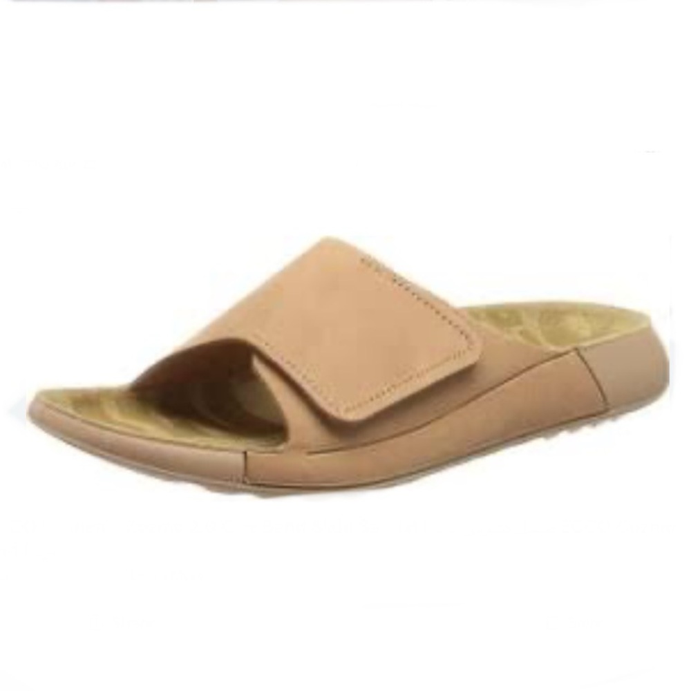 Ecco 2nd Cozmo One-Band Suede Leather Slide Sandals, Size 7-7.5